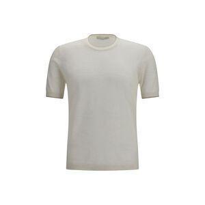Brooksfield Men Short-Sleeved Linen Blend Shirt